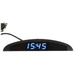 Digital Thermometer + voltmeter + clock with blue leds, lighter / cigarette socket connection, for auto, type III